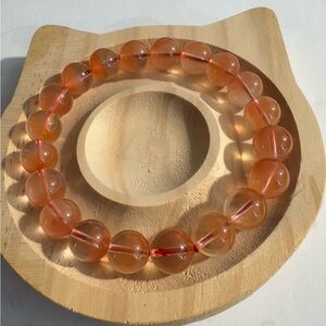 Elegant Orange Beaded Bracelet